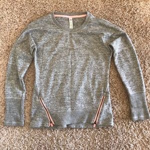 Girls grey 90 Degrees large12 long sleeve sweater